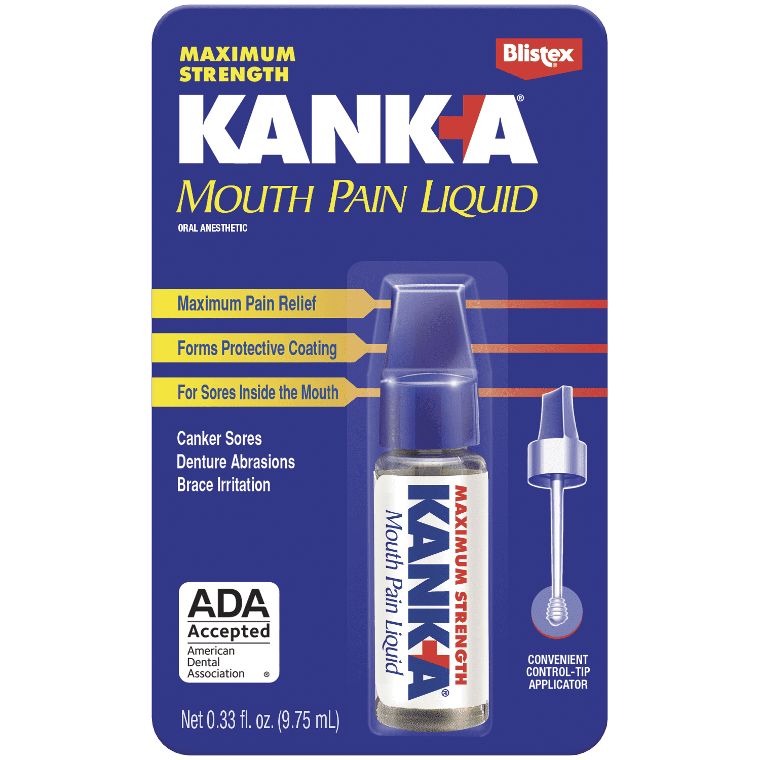 Kanka Maximum Strength Mouth Pain Liquid, 0.33 oz