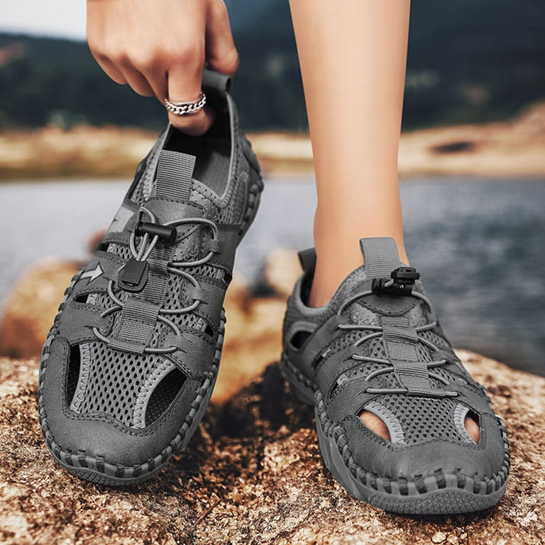 Men's Waterproof Hiking Sandals Closed Toe Athletic Sport