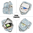 thumbnail image 5 of FORMRS Mini Backpack Purse for Women Quilted Travel Daypack Casual Shoulder Bag, Blue Rabbits, 5 of 7