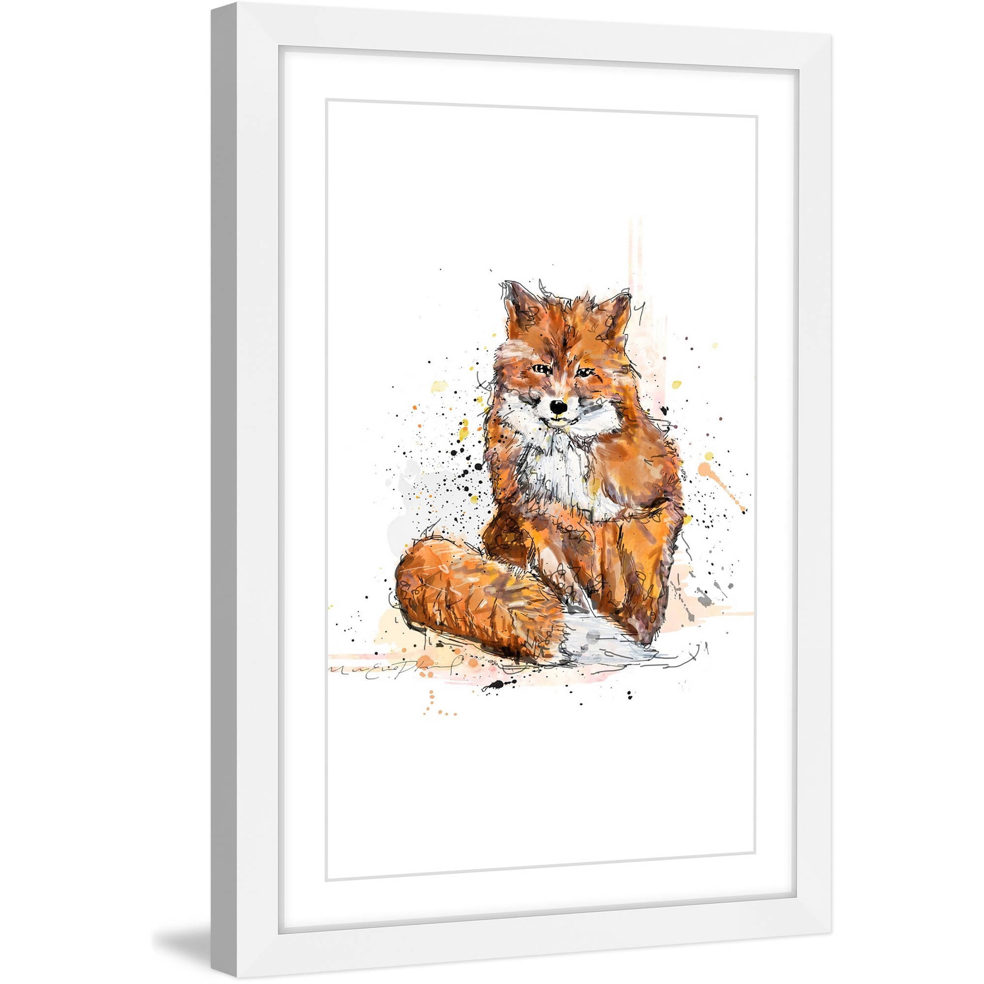 Marmont Hill "Renard" by Marie-Eve Pharand Framed Painting Art Print