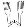 thumbnail image 3 of perfk Kitchen Gloves Holder Collapsible Metal Multi Purpose Dish Towel Drying Rack, 3 of 9