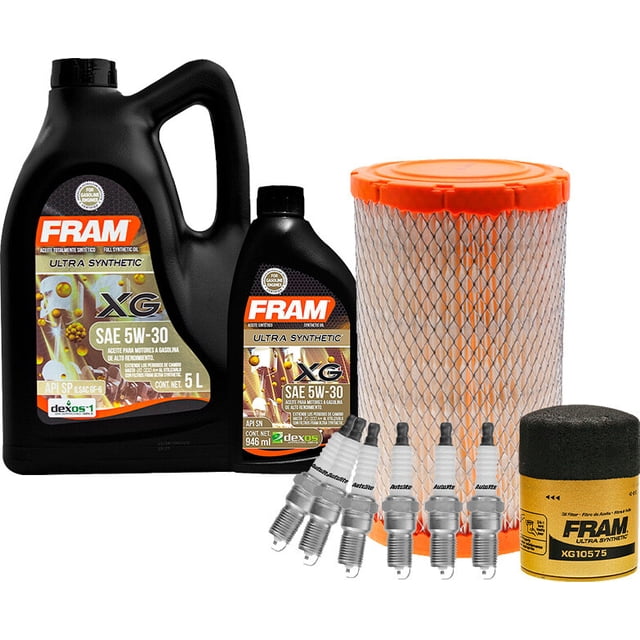 Kit De Afinación Con Aceite 5W30 Sintético, Bujías Platino, Filtro De Aire Y Filtro Para Aceite Sintético 10 Piezas Compatible con Mercury Mariner V6 3.0L DE 2009 A 2011