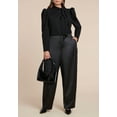 thumbnail image 3 of ELOQUII Women's Plus Size Drape Front Blouse, 3 of 3