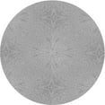 thumbnail image 1 of Ahgly Company Indoor Round Patterned Silver Gray Area Rugs, 4' Round, 1 of 6