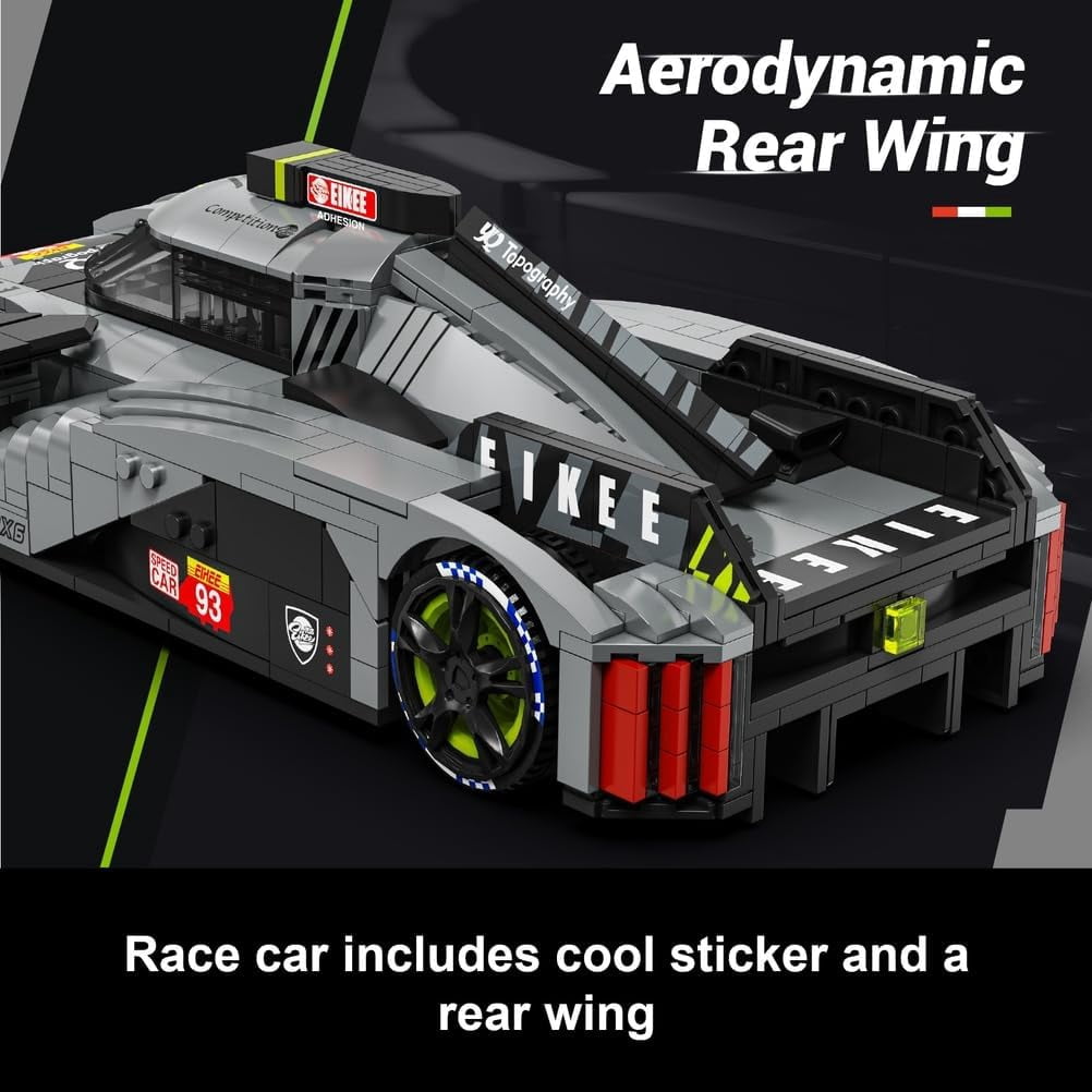 Le 8X6 Hybrid Hypercar Building Set for Adults, Collectible 1:16 Scale Race Car Model, Racing DIY Craft for Display and Play, Ideal Gift for Birthdays and Fans, (1,028 PCS, A-Y26004)