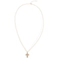 thumbnail image 1 of Niñas mujer cruz de cristal crucifijo colgante colr cadena encanto religioso regalo Oro Sunnimix Cruz crucifijo collar, 1 of 8