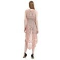 thumbnail image 6 of Women's Crochet Long Vest Boho Sleeveless Kimono Cardigan Swimwear Cover up, Mauve, One Size, 6 of 6