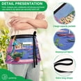 thumbnail image 4 of Yayeee Waist Apron with Pockets for Cooking Waterproof Half Server Aprons, Purple Window Scene, 4 of 7