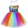 thumbnail image 3 of Disfraz de unicornio para niñas, vestido de tutú con lentejuelas de arcoíris, vestido de princesa para cumpleaños de niñas pequeñas, disfraces de fiesta de carnaval de Halloween para niños, 3 of 5
