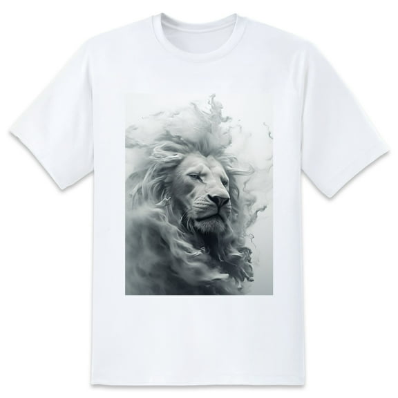 Basic Oversize Tees For WomenLion Loose Boyfriend Shirts Casual Blouse round neck