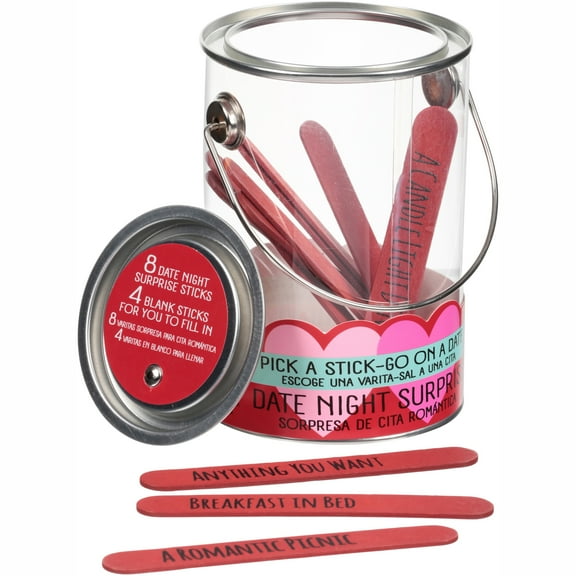 Pick A Stick Date Night Surprise Game, 12 Pc, Red, Board Game