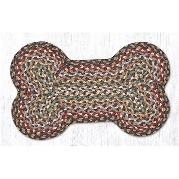 Capitol Importing 63-MD051DB 13 x 22 in. Fir-Ivory Medium Jute Braid Dog Bone Shape Rug