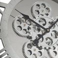 thumbnail image 5 of 21" Circle Silver Metal and Glass Analog Exposed Gear Wall Clock, 5 of 10