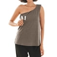 thumbnail image 7 of Domuza Post Shoulder Surgery Shirts Women After Rotator Cuff Post Shoulder Surgery Sleeveless Top Tear Away Chemo Tshirts Clothing Light Brown XXL, 7 of 7