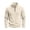 Beige, variant on Mens Quarter Zip Fleece Sweatshirt with Pocket Mock Neck Collar Pullover Top Offic Worko Long Sleeve Business Casual Office Wear Fall Winter Army Green S