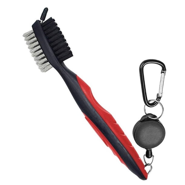 Eigraketly Cepillo de limpieza de ranuras para palos de Golf, cepillo de acero de nailon para limpieza de suela de zapato de bola de cuña Golf rojo 20 centímetros Eigraketly OD2581-01B