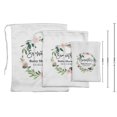 thumbnail image 3 of Darling Souvenir White Floral Wreath Baby Shower Custom Party SuppliesÂ&nbsp;Drawstring PouchesÂ&nbsp;Favor Bags 15 Pieces, 3 of 5