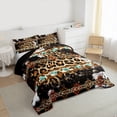 thumbnail image 3 of Castle Fairy Cow Print 3-Piece Full Size Comforter Sets for Teens Women Men,Bohemian Aztec Bedding Comforter Set,Exotic Style Lightweight Bedding Sets,Super Cozy Room Decor, 3 of 8