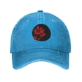 thumbnail image 1 of ZICANCN Graffiti Fleurs Rouges Casquette de Baseball Ajustable Femmes, Chapeaux pour Hommes Adulte Coton Denim Lavé Casquettes de Baseball Mode Bleu, 1 of 6