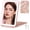 pink, variant on FUNTOUCH Lighted Travel Mirror, 3 Color Makeup Mirror, Portable Vanity Mirror, Rechargeable Folding Cosmetic Mirror