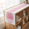 thumbnail image 6 of Eucalyptus Pink 72 Inch Table Runner, Vintage Bottle Succulents Flower Stripes Farmhouse Dresser Scarf Cotton & Linen Tablerunner for Dining/Kitchen Island/Holiday Party Décor 13" x 72", 6 of 9