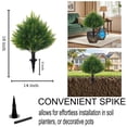 thumbnail image 3 of Artificial Cedar Spherical Plant Outdoor Indoor Decor, UV Resistant, Low Maintenance Faux Tree for Porch, Patio, Garden, Home, 3 of 6