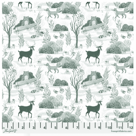 Free Spirit Cori Dantini Enchanted Forest Day In The Woods White Cotton Fabric By The Yard