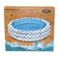 thumbnail image 6 of Rae Dunn: Hello Summer Aqua Poka Dots -46" Mini Pool, CocoNut Float, Outdoor Inflatable Water Kiddie Pool, Kids Ages 5+, 6 of 7