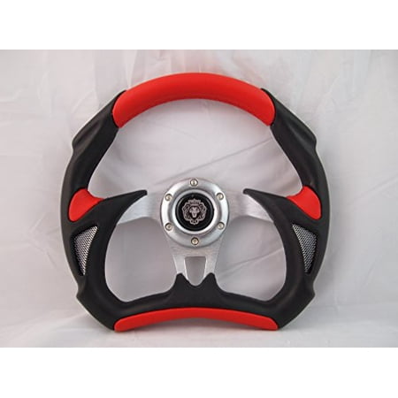 New World Motoring RED Steering Wheel with Adapter for RZR 570 800 900 (Best Rzr 800 Doors)