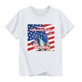 thumbnail image 5 of ZVNAΖH Unisex Kids' Independence Day Print T-Shirt, Boys & Girls Casual Short Sleeve Crew Neck Patriotic Top for 2-14 Years, 4th of July Streetwear, 5 of 6