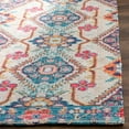 thumbnail image 3 of SAFAVIEH Saffron Everette Floral Cotton Runner Rug, Cream/Blue, 2'3" x 8', 3 of 7