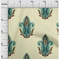 thumbnail image 1 of oneOone Viscose Chiffon Light Yellow Fabric Leaves & Paisley Block Craft Projects Decor Fabric Printed By The Yard 42 Inch Wide, 1 of 4