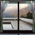 thumbnail image 4 of BZSMCE Window Curtain Panels Set Of 2 In Purple Hydrangeas Printed, 4 of 4