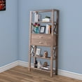 thumbnail image 6 of HomeRoots 352151 Wooden Bookcase with Four Open Shelves & Two Drawers, Brown, 6 of 6