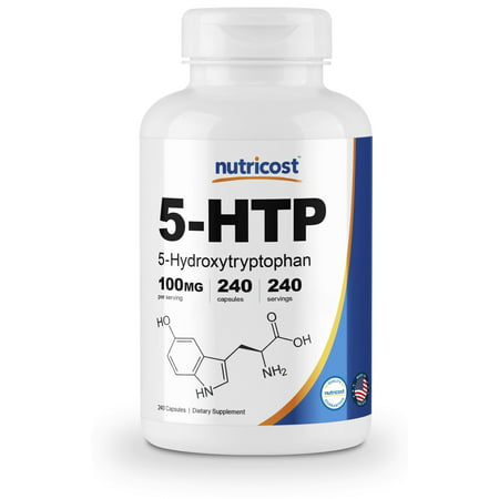 Nutricost 5-HTP Capsules 100mg, 240 Capsules (The Best 5 Htp Supplement)