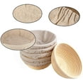 thumbnail image 2 of MODANU 6 Pcs Round Bread Proofing Basket Cloth Liner 9" Banneton Sourdough Bread Proofing Natural Rattan Baking Dough Basket Cover for Home Baking,Professional Baking Supplies, 2 of 7
