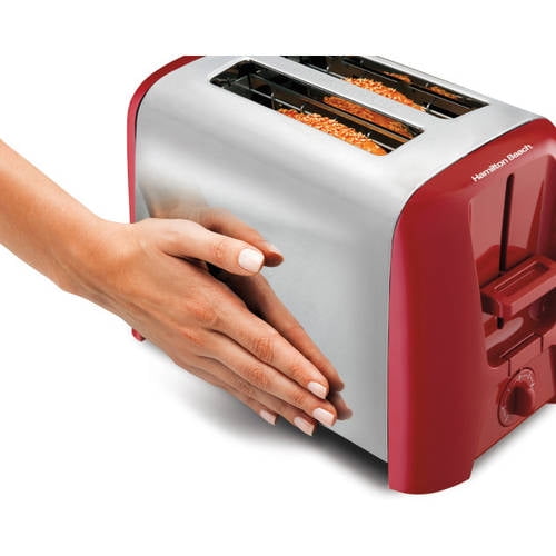 Hamilton Beach 2 Slice Toaster Extra Wide Slots Shade Selector Toast Boost Auto Shutoff Red 22623