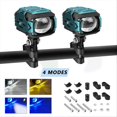 thumbnail image 5 of Motorcycle Auxiliary LED Light Driving Spotlights with Mount Brackets, 5 of 5