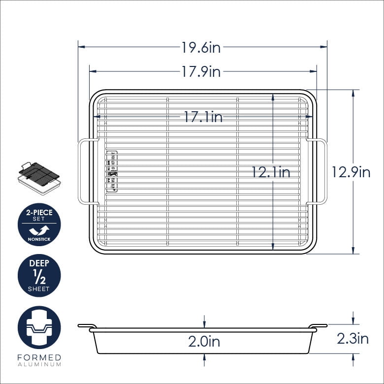Nordic Ware Nonstick High-Sided Oven Crisp Baking Tray
