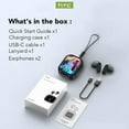 thumbnail image 3 of Open In-Ear AI Translation Wireless Earbuds - HTC NE20 Bluetooth 6.0, 130+ Language Translator, IPX5 Sweatproof for Running/Business, With LED Touch Screen, Beige white, 3 of 11