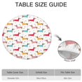thumbnail image 6 of Colorful Funny Dachshund Round Fitted Tablecloth with Elastic Edge,Dining Table Cover Waterproof,Outdoor Round Tablecloth for Camping,Dining,Indoor and Outdoor, 6 of 7
