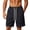 Black, variant on Men's Hiking Shorts 9 inch Casual Elastic Waist Drawstring Summer Beach Short with Zipper Pockets Black