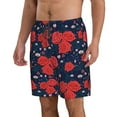 thumbnail image 2 of Logiee Rose Flower Print Mens Swim Trunks Quick Dry Board Shorts,Breathable Hawaii Beach Shorts Swimwear Bathing Suits-Small, 2 of 6
