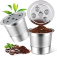 thumbnail image 1 of Stainless Steel Reusable K Cups for K eurig Supreme & Supreme Plus, Reusable K Cups Five Hole Universal K-eurig Refillable Coffee Pod Filter (2 Pack), 1 of 8
