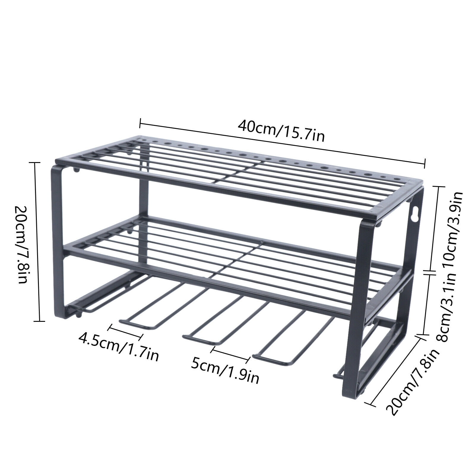 3 Tiers Electric Tool Storage Rack Wallmounted Organizer Heavy Duty
