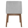 thumbnail image 5 of 2xhome Set of 2 Brown Wood Leg Dining Room Chair with Gray Cushion Back & Upholstered Seat, 5 of 9