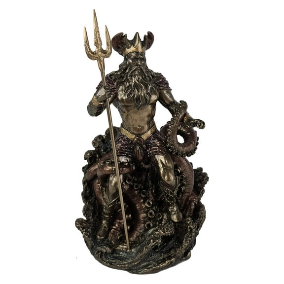 Veronese Design 8 7/8 Inch Oceanus The Primordial Titan of Water Cold Cast Resin Bronze Finish Sculpture