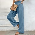 thumbnail image 7 of Teissuly Women's Solid Color Drawstring Pocket Ruffled Casual Sports Pants, 7 of 7