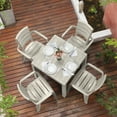 thumbnail image 6 of Inval Baru Resin Outdoor Dining Armchair - Set of 4, Taupe, 6 of 16