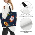 thumbnail image 3 of Balery Spaceships and Stars Bolsa Tote Estilo Estético con Cremalleras, Bolsa de Hombro, Bolsa de Compras Grande y Plegable, 3 of 8